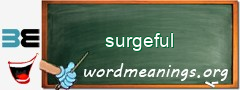 WordMeaning blackboard for surgeful